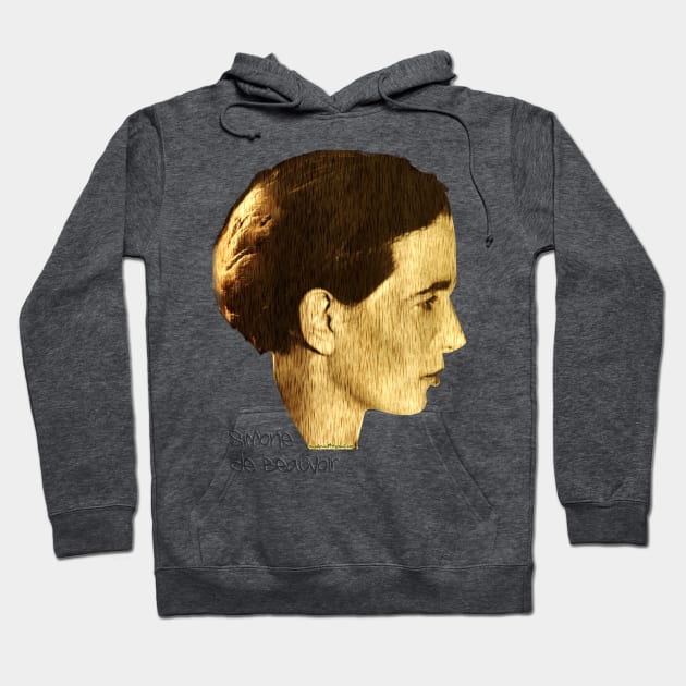 Young Simone de Beauvoir Hoodie by mindprintz